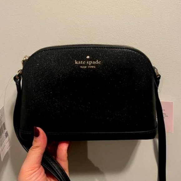 Kate Spade Black Glitter Cross Body Bag - Picture 1 of 6